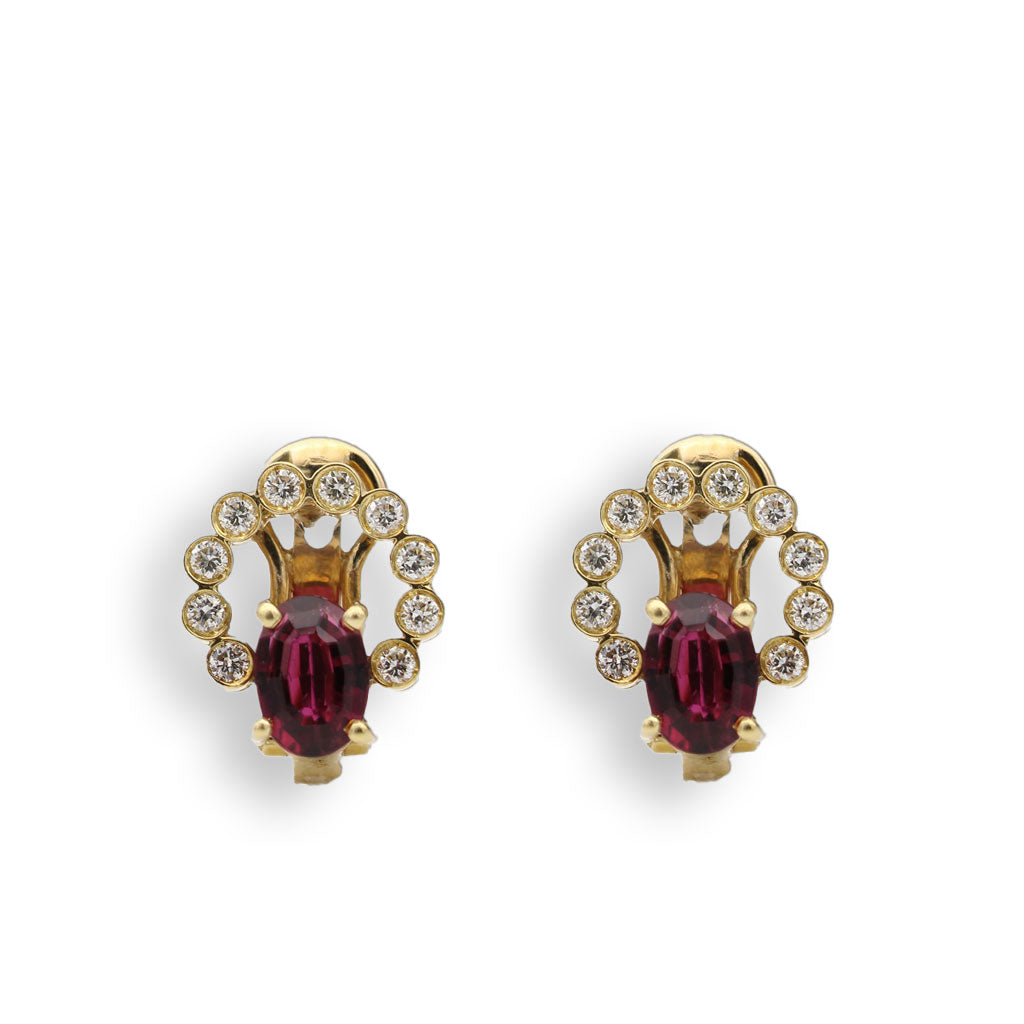 OPULENCE COURONNE ROYALE ROUGE EARRINGS